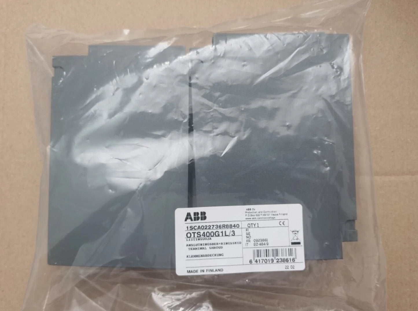 ABB SWITCH DISCONNECTOR TERMINAL COVER OTS250G1L/3 OTS400G1L/3 OTS800G1L/3