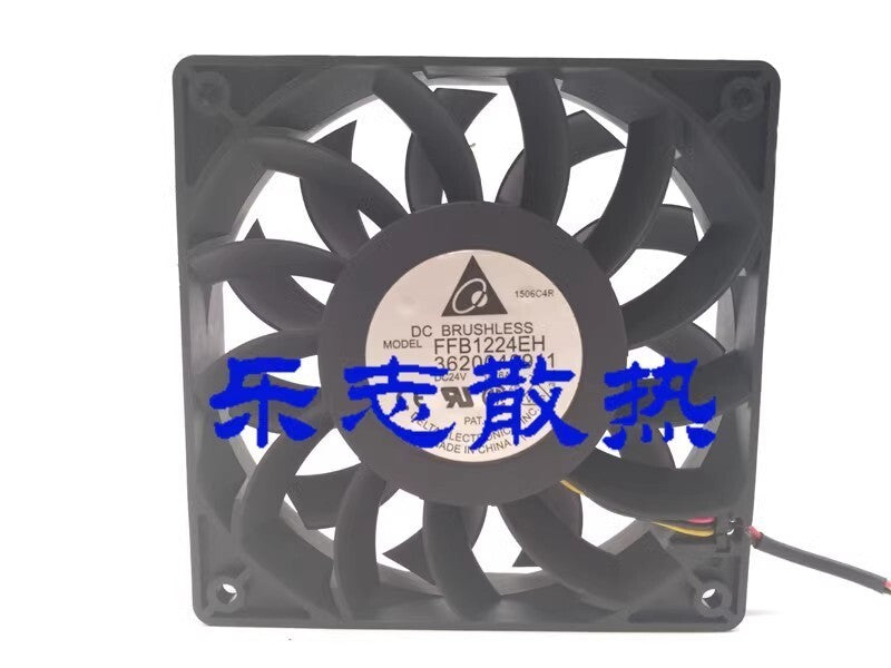 Delta FFB1224EH 12025 DC24V 0.76A 12CM 3-Wire Server Inverter Cooling Fan