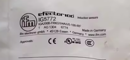 IFM Proximity Switch IGA2008-FRKG/V4A/US 10-55VDC 300mA - IFM