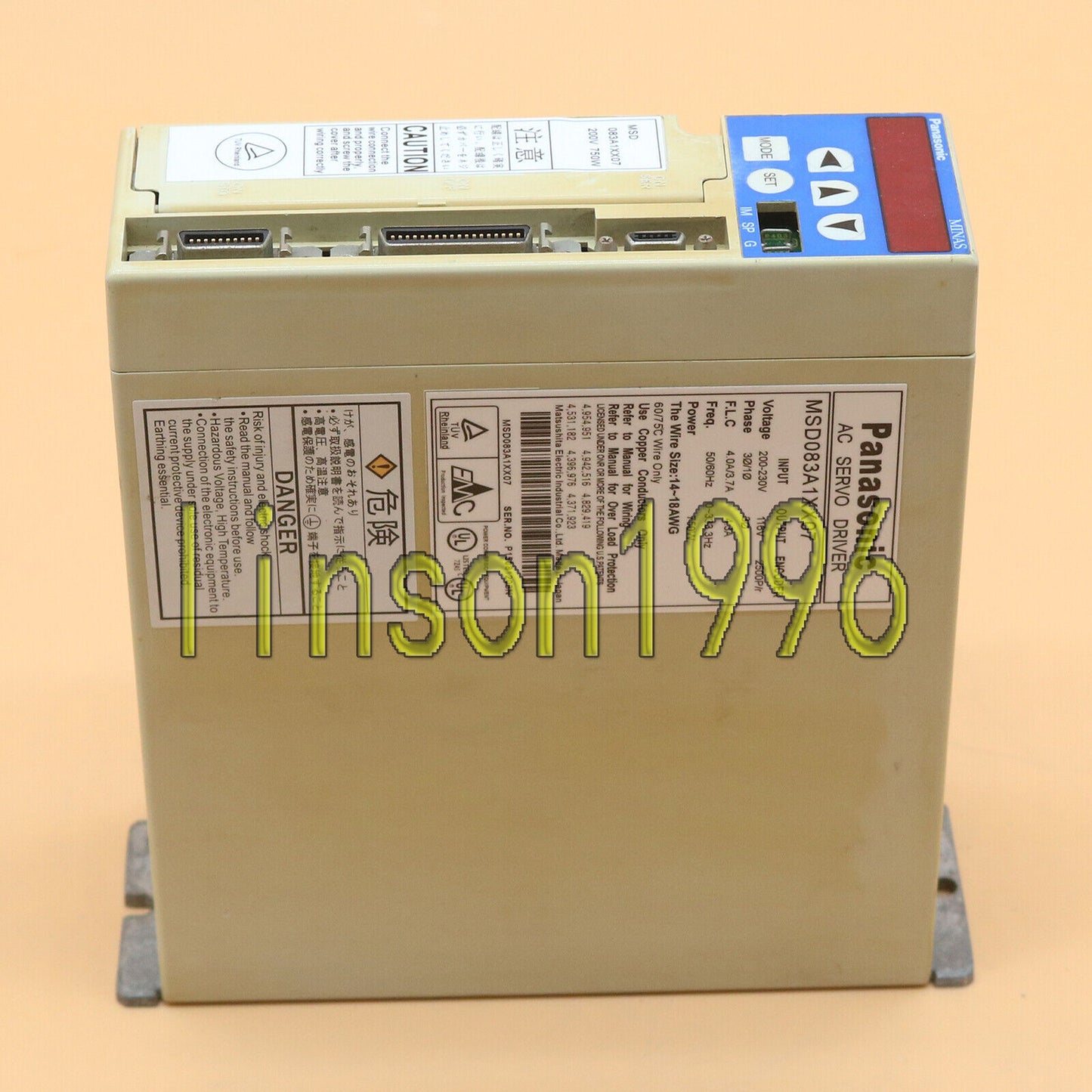 PanasonicServoDriverMSD083A1XX07 - PANASONIC