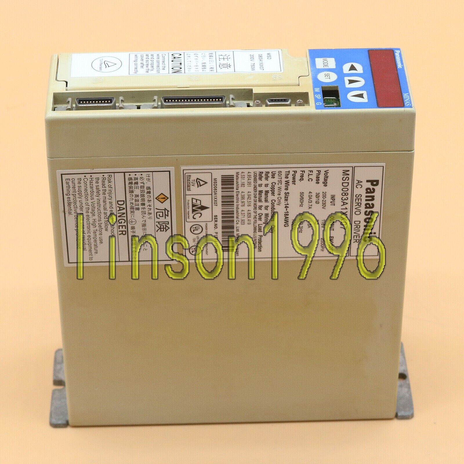 PanasonicServoDriverMSD083A1XX07 - PANASONIC