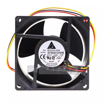 Delta EFB0812HHE-F00 8038 DC12V 0.62A 3-Wire Dual Ball Cooling Fan