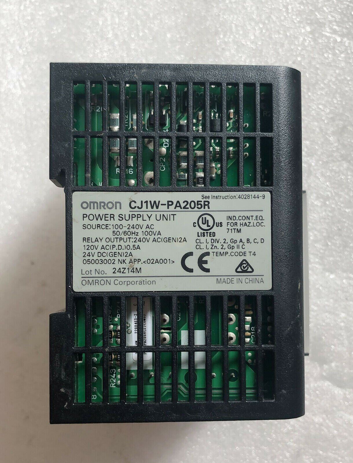Used ONE OMRON CJ1W-PA205R Module – Tested and in Good Condition - ONE OMRON