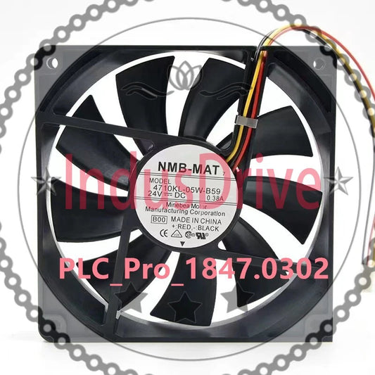 1PCS Bran NMB 4710KL-05W-B59 fan 24VDC 0.38A 120*120*25mm 3pin Fast delivery