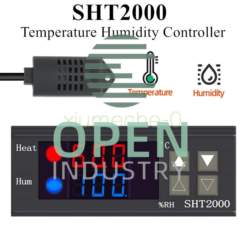 10A SHT2000 Temperature & Humidity Controller Hygrometer Thermostat Sensor