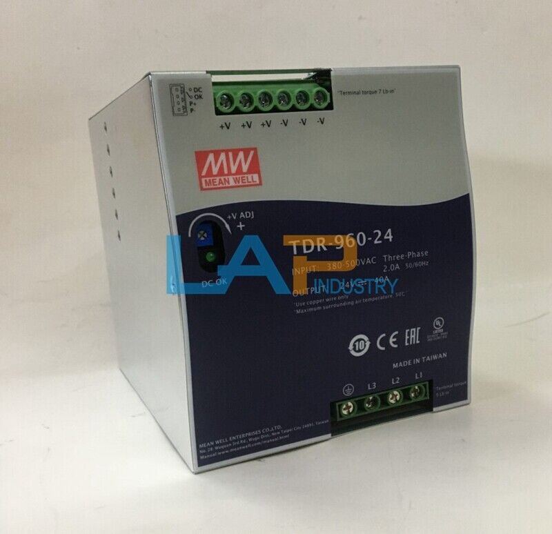 Mean Well TDR-960-24 24V 40A Rail Switching Power Supply - MEAN WELL