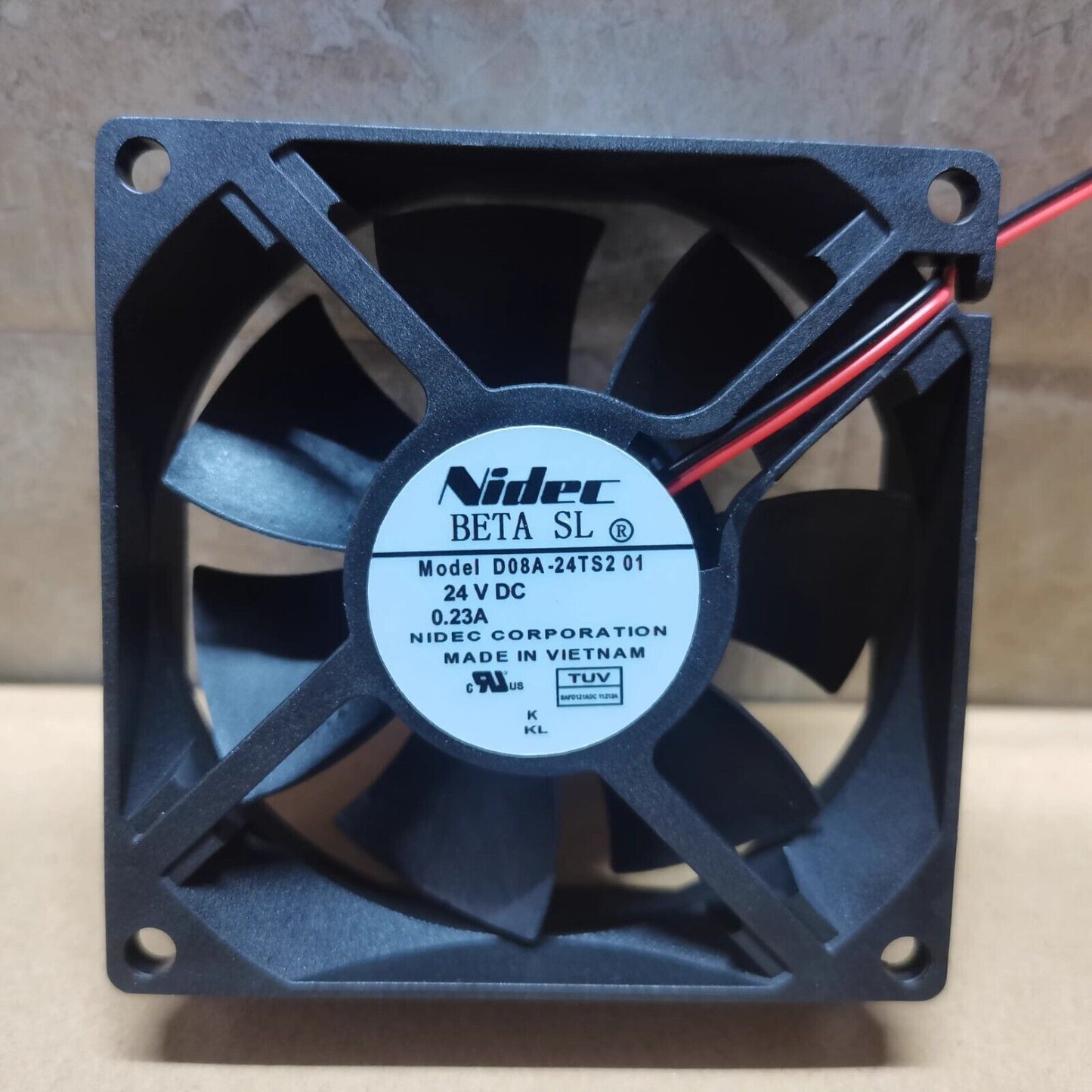 new NIDEC D08A-24TS2 01 8025 DC24V 0.23A 8CM 2-wire Inverter Cooling Fan - NIDEC