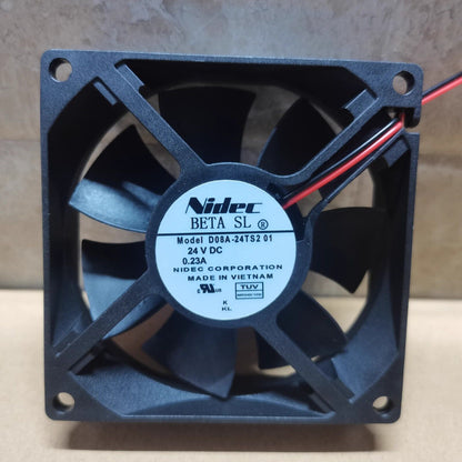 new NIDEC D08A-24TS2 01 8025 DC24V 0.23A 8CM 2-wire Inverter Cooling Fan - NIDEC