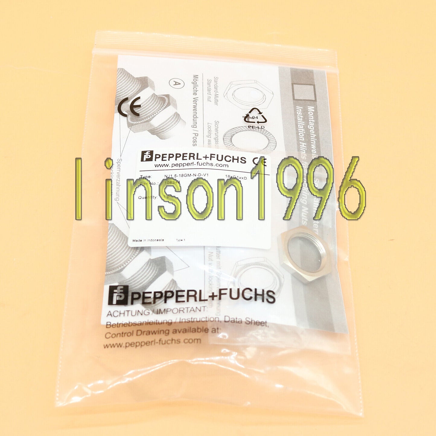 ONE For Pepperl+Fuchs NJ1.5-18GM-N-D-V1 Induktiver Sensor - PEPPERL+FUCHS