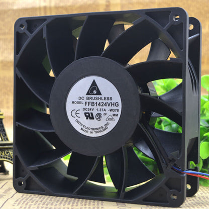 Delta FFB1424VHG 24V 1.37A Industrial Fan with High Air Flow - DELTA