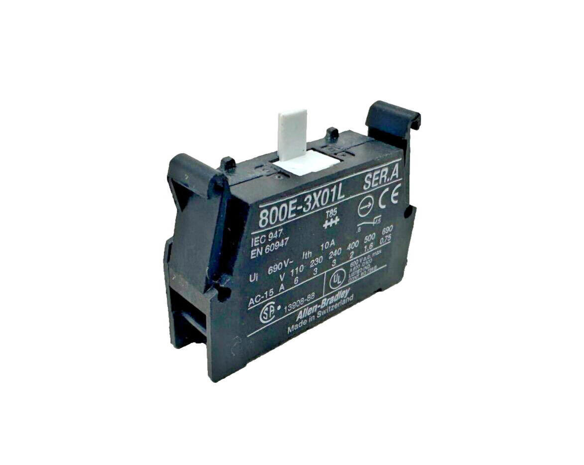 used Allen-Bradley 800E-3X01L Contact Block - ALLEN-BRADLEY