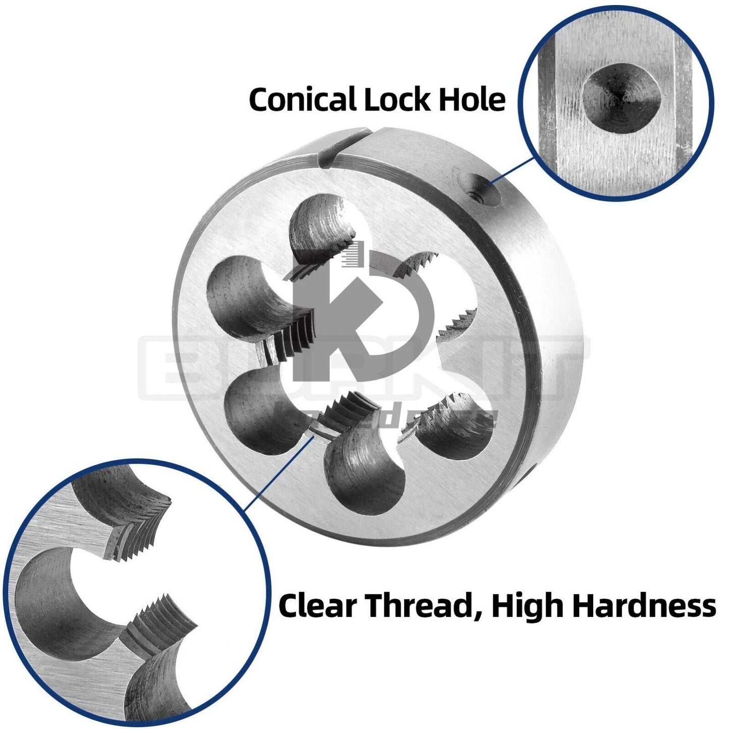 M22 X 1.75 Thread Die Right Hand, M22x1.75 Metric Round Threading Die