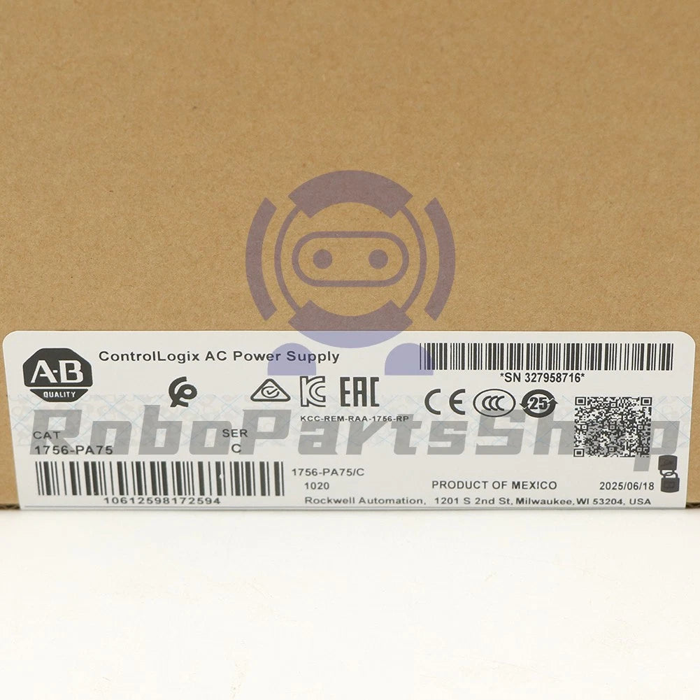1PCS Factory Sealed AB 1756-PA75 ControlLogix AC Power Supply 1756PA75