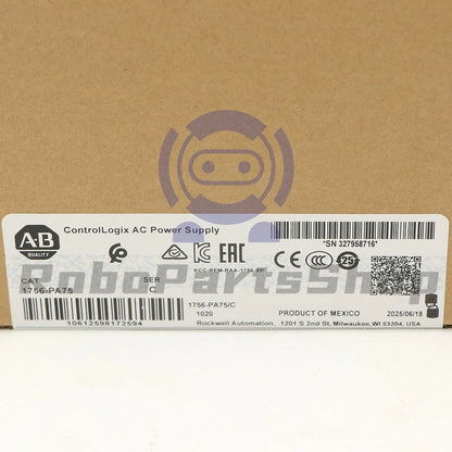 1PCS Factory Sealed AB 1756-PA75 ControlLogix AC Power Supply 1756PA75
