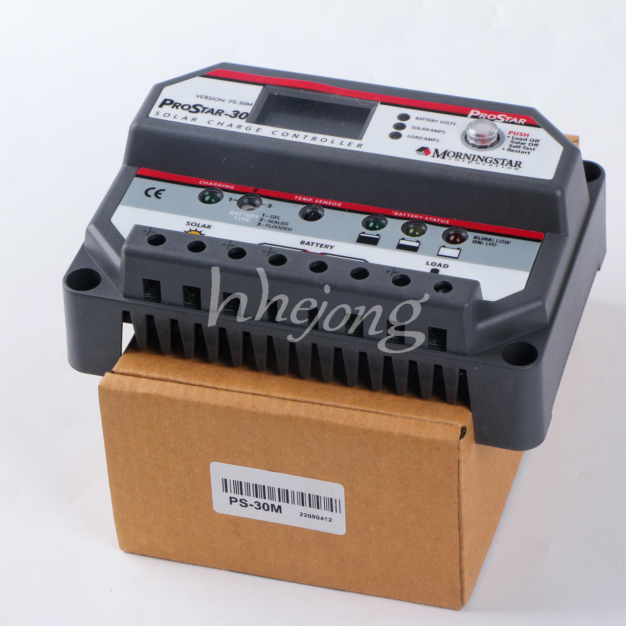 new MORNINGSTAR PROSTAR with LCD Display PWM Charge Controller PS-30M 12/24V,30A - MORNINGSTAR
