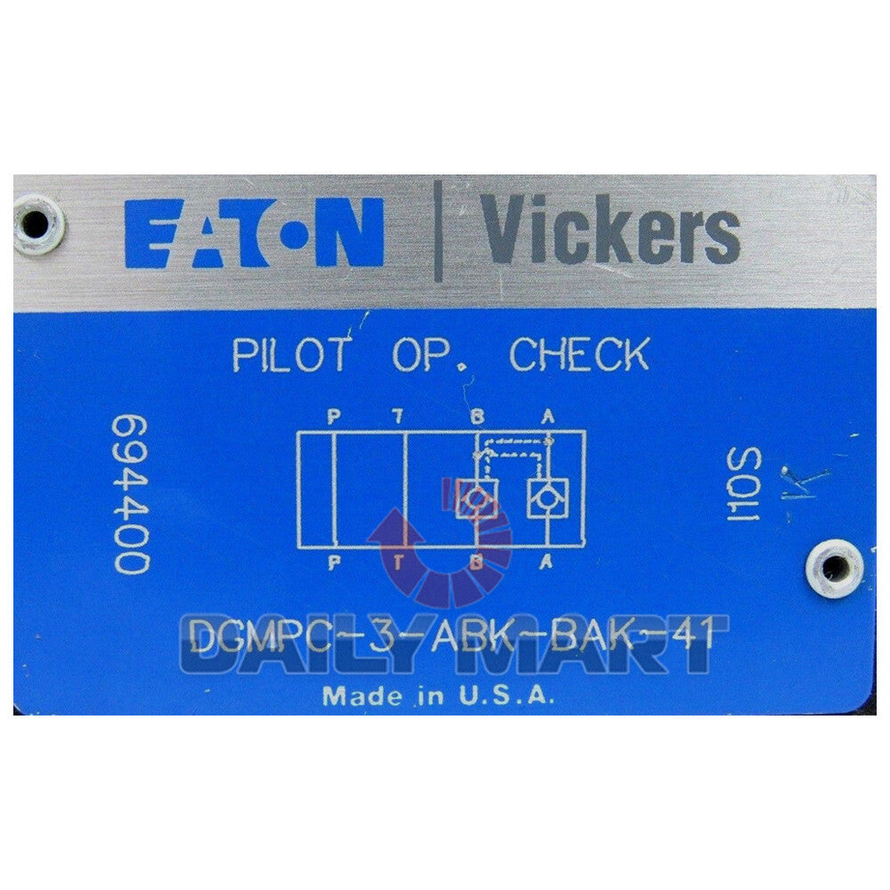 VICKERS DGMPC-3-ABK-BAK-41 Hydraulic Check Valve