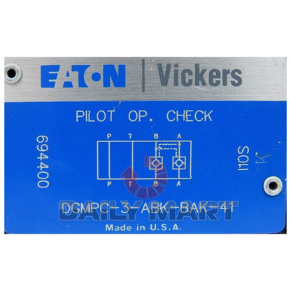 VICKERS DGMPC-3-ABK-BAK-41 Hydraulic Check Valve