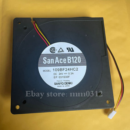 1pcs Sanyo SanAce 109BF24HC2 24V 0.3A 12032 3-wire dual bearing cooling fan