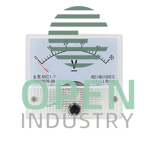DC 50V Analog Panel Volt Voltage Meter Voltmeter Gauge 85C1 White 0-50V DC