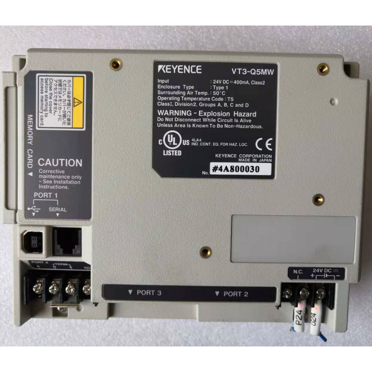 used KEYENCE VT3-Q5MW Touch Panel - KEYENCE