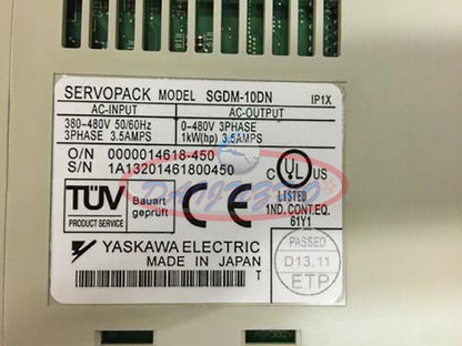 New 1-PC Yaskawa SGDM-10DN AC Servo Drive - YASKAWA