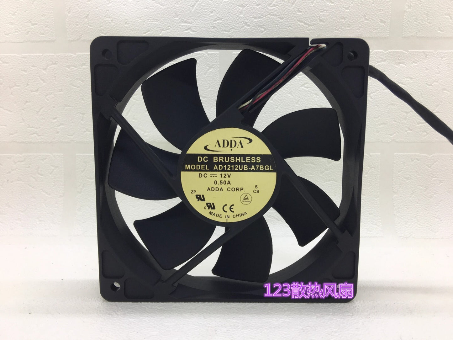 ADDA AD1212UB-A7BGL 12025 DC12V 0.5A 4-Wire PWM Cooling Fan