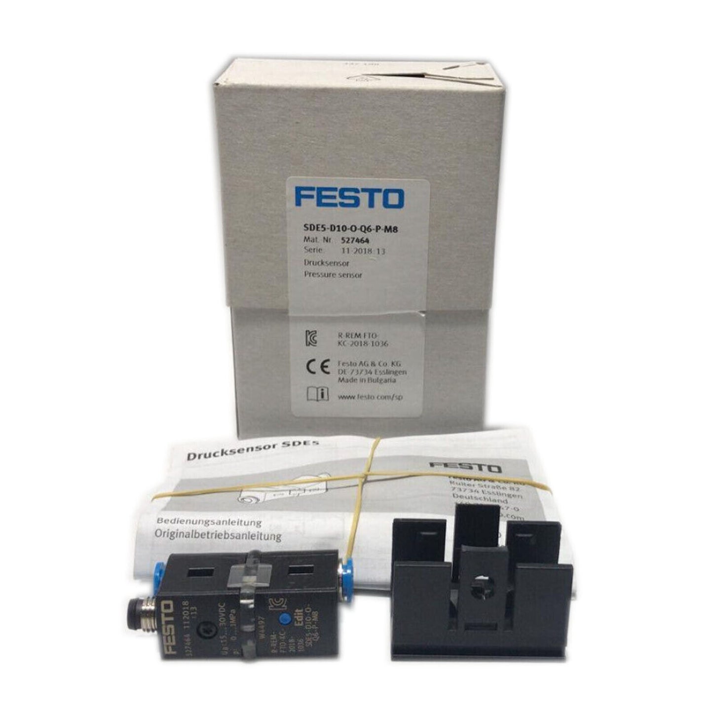 Festo Pressure Sensor SDE5-D10-O-Q6-P-M8 527464 - FESTO