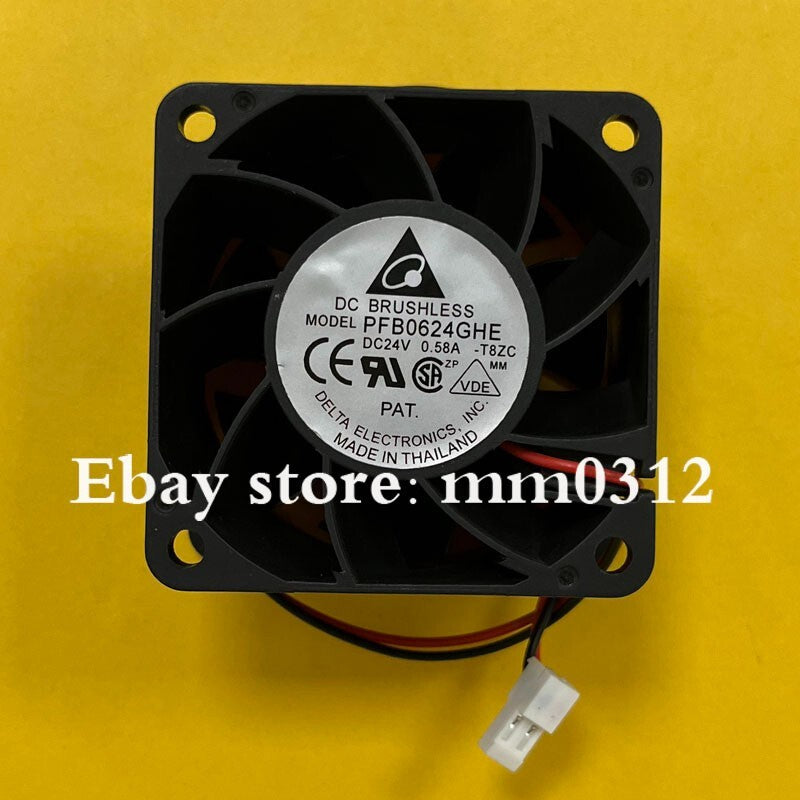 Delta PFB0624GHE-T8ZC 6038 DC24V 0.58A 6CM 2-Pin High Airflow Inverter Fan