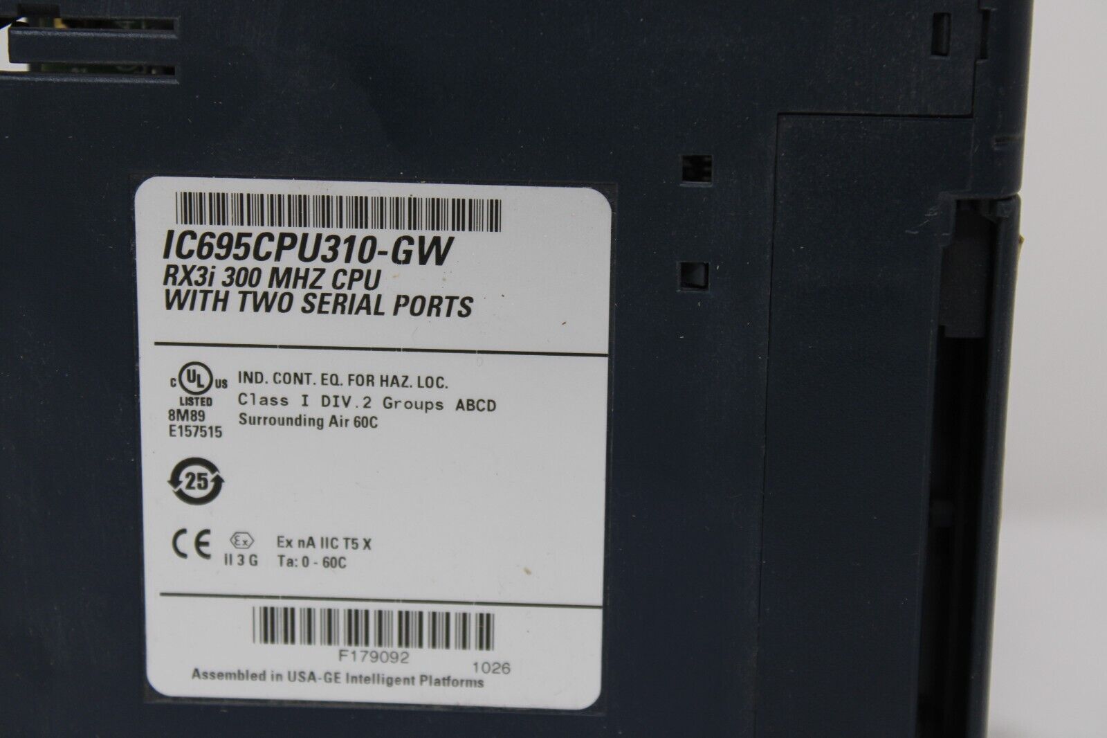 used GE Fanuc IC695CPU310-GW Processor Module - GE