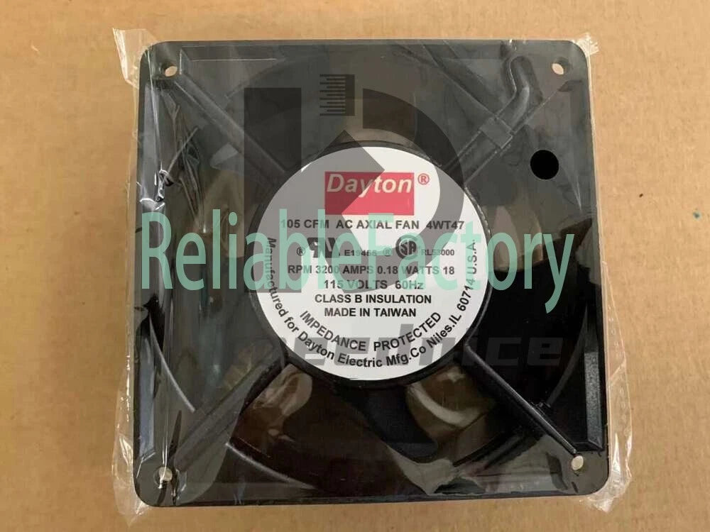 1PC Square, 115VAC, 1 Phase, 105 cfm 4WT47 Standard Square Axial Fan