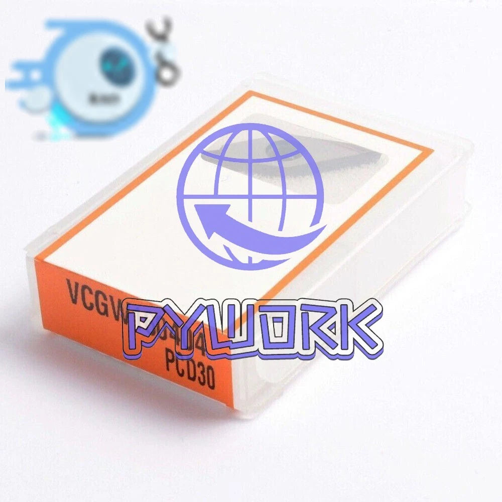2pcs VCGW160404 PCD30 carbide inserts for Aluminum Diamond CNC turning inserts
