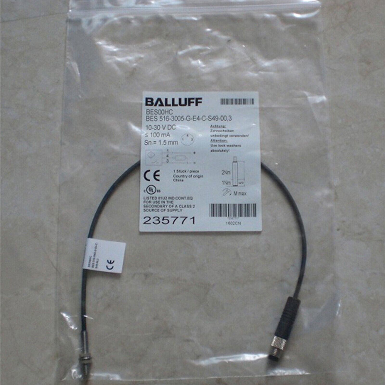 BALLUFF Proximity Sensor BES 516-3005 G E4 C S49-00, 3 spot stock - BALLUFF