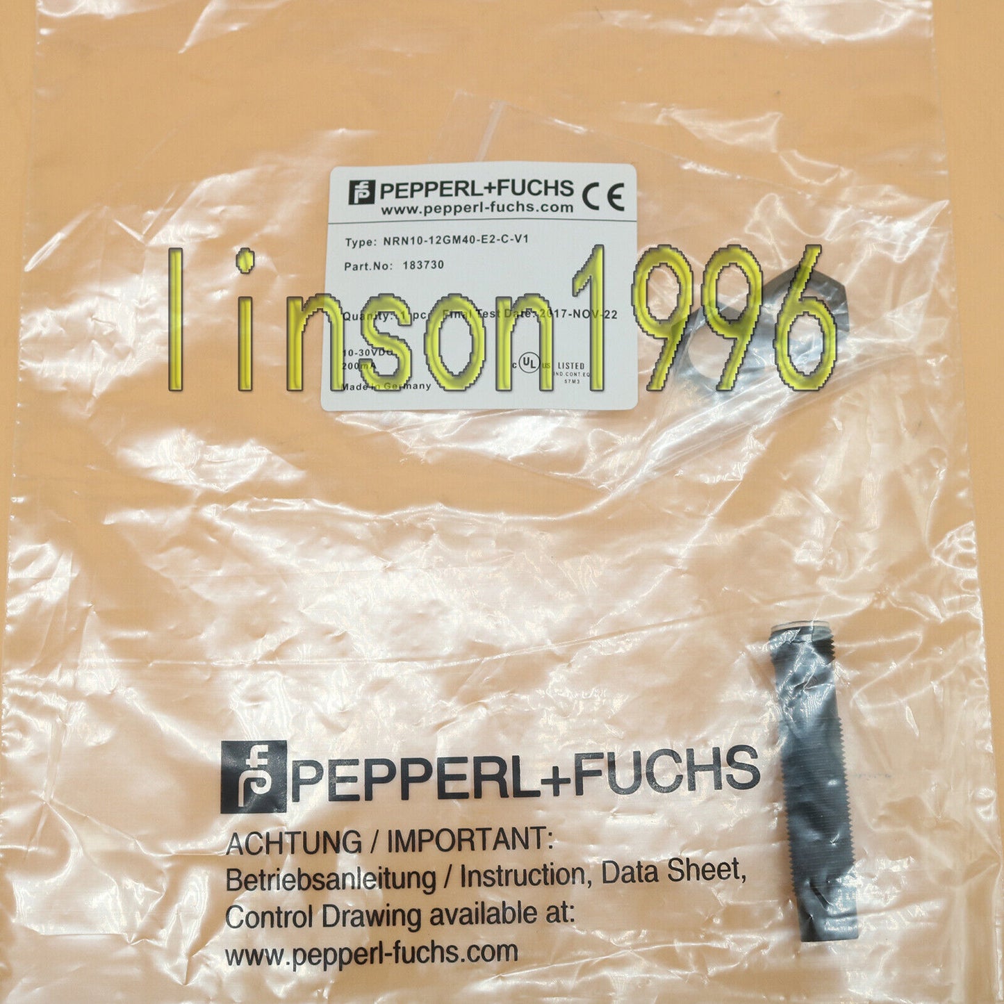 Pepperl+Fuchs P+F Sensor NRN10-12GM40-E2-C-V1 - PEPPERL+FUCHS