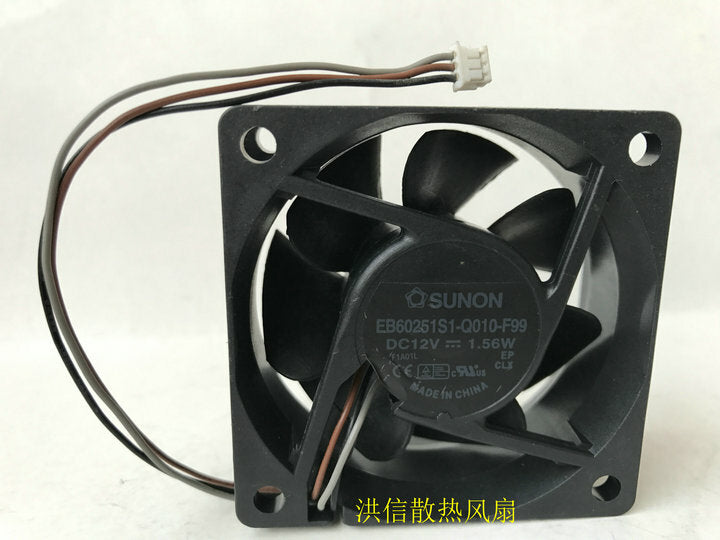 new 1pcs SUNON EB60251S1-Q010-F99 fan DC12V 1.56W 6025 Projector Fan 3pin