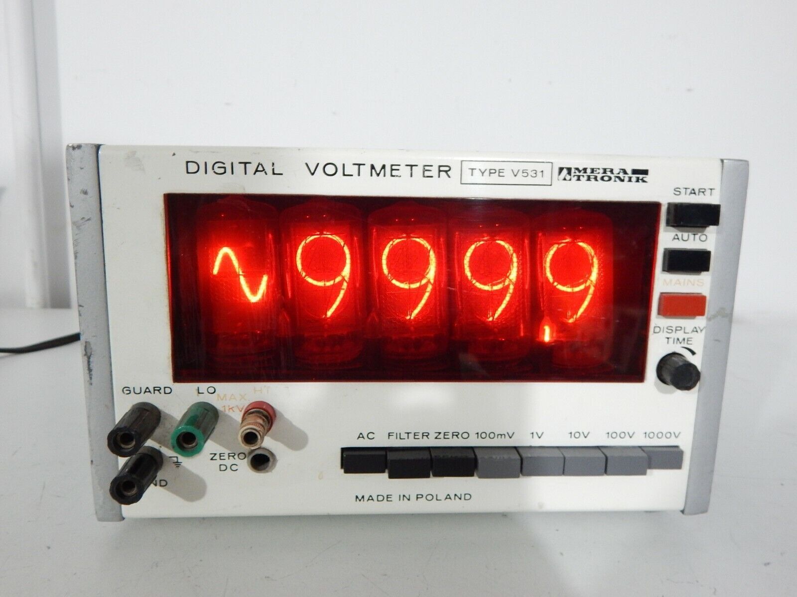used Measuring device digital voltmeter V531 MERATRONIK - NIXIE tube 4x Z566M 1x...