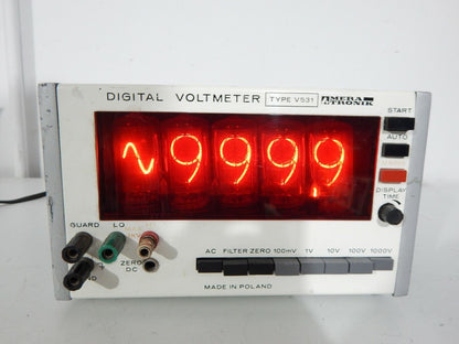 Used Measuring Device Digital Voltmeter V531 MERATRONIK NIXIE tube - MERATRONIK