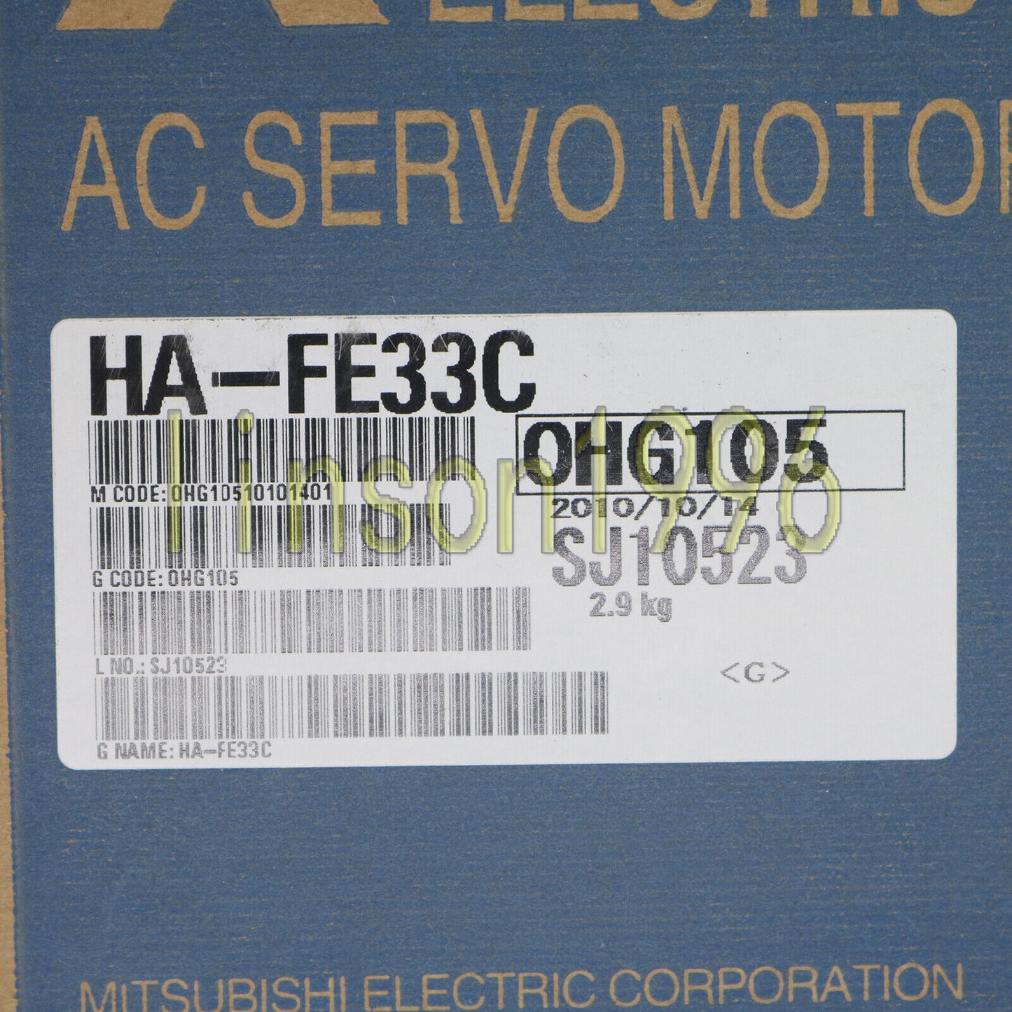 Mitsubishi HA-FE33C Servo Motor with One Year Warranty - MITSUBISHI