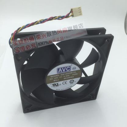 AVC DS12025B12L P059 12025 12V 0.30A 4-wire PWM temperature control CPU fan