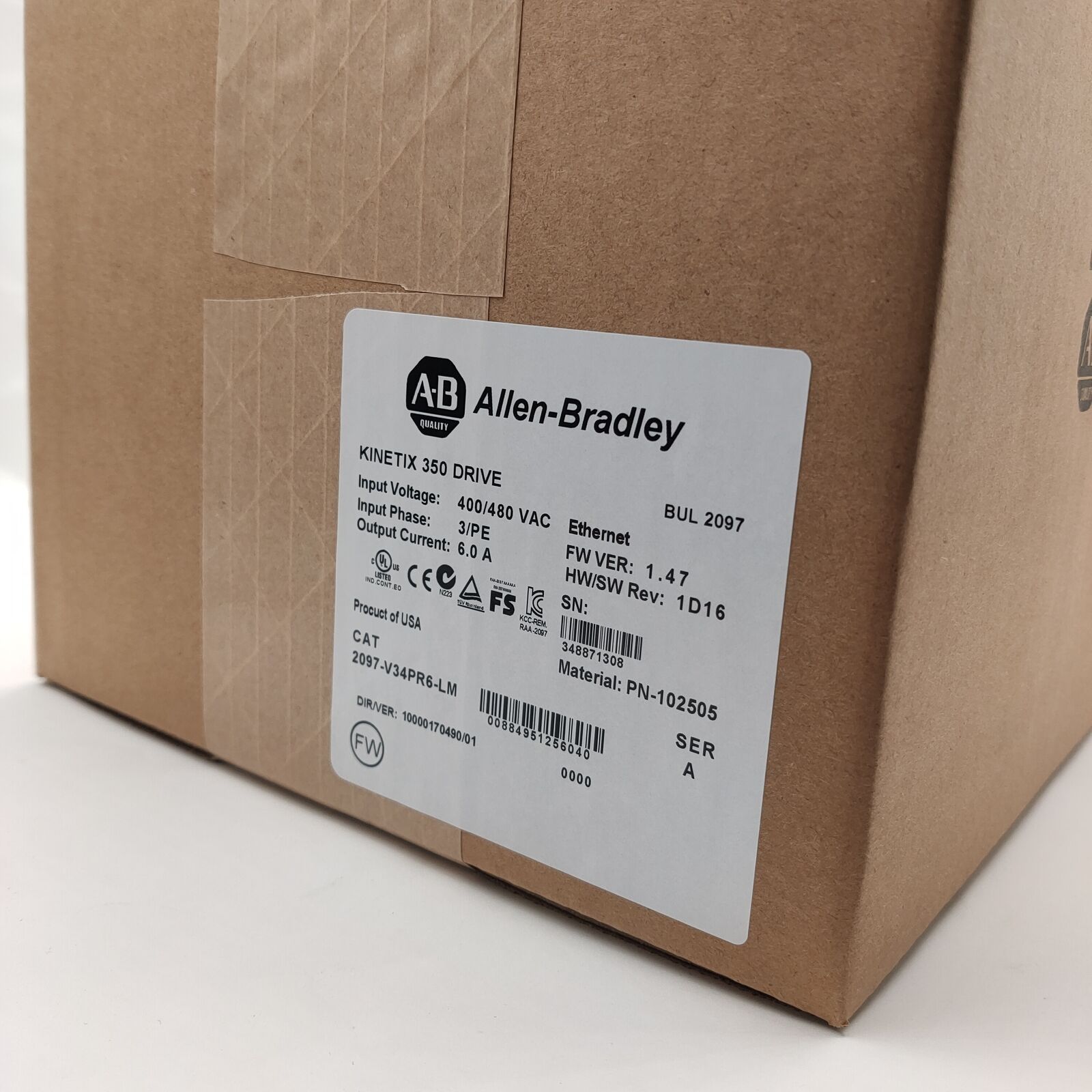 Allen Bradley 2097V34PR6LM Servo Driver Kinetex 350, 2097V34PR6LM - ALLEN BRADLEY