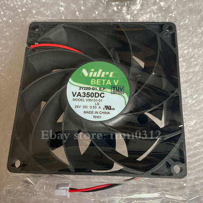 Nidec VA350DC V35131-51 24V 0.53A 9238 9CM 2-wire inverter Cooling fan