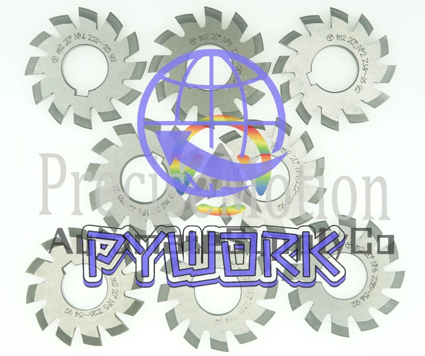 8Pcs /Set 1#2#3#4#5#6#7#8# Involute Gear Cutters Module0.3~8 PA20 Bore16~135