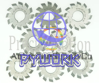 8Pcs /Set 1#2#3#4#5#6#7#8# Involute Gear Cutters Module0.3~8 PA20 Bore16~135