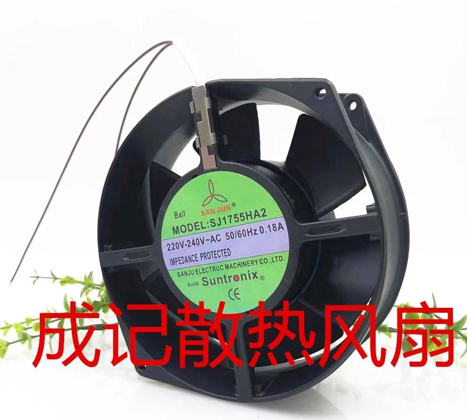 SANJUN SJ1755HA2B AC220V-240V 0.18A All-metal Double Ball Axial Cooling Fan