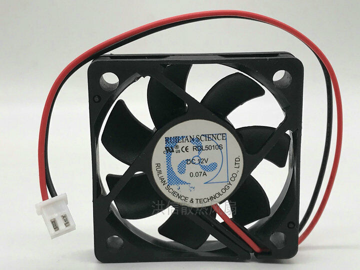 New RUILIAN SCIBNCE RDL5010S DC12V 0.07A 5cm 2-wire Silent Fan - RUILIAN SCIBNCE