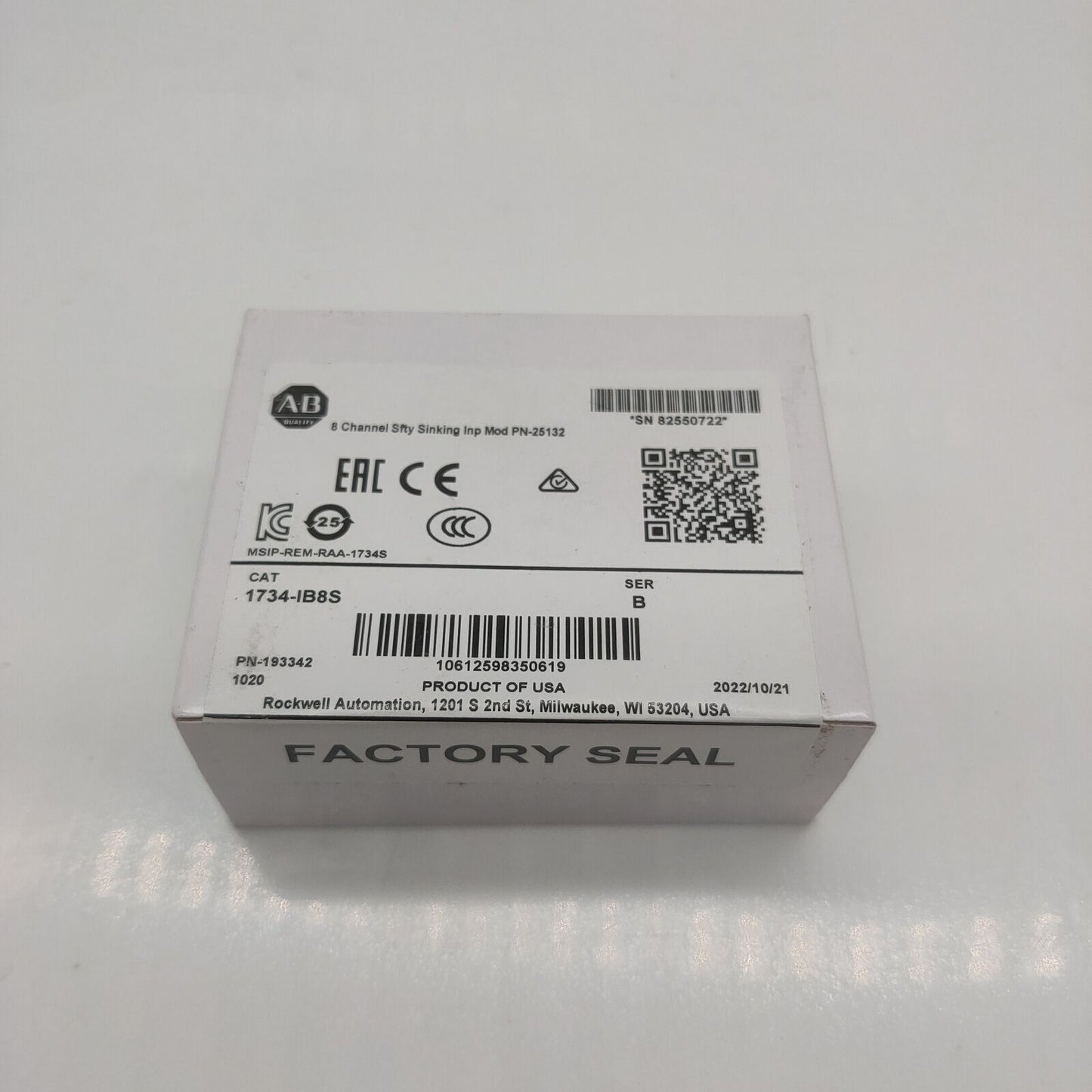 Allen Bradley AB 1734-IB8S Digital Safety Input Module - ALLEN BRADLEY