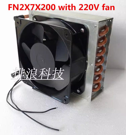 new FN2X7X200 with 220V fan Mini Condenser Radiator Copper Tube Fin Evaporator - VENDOR NAME