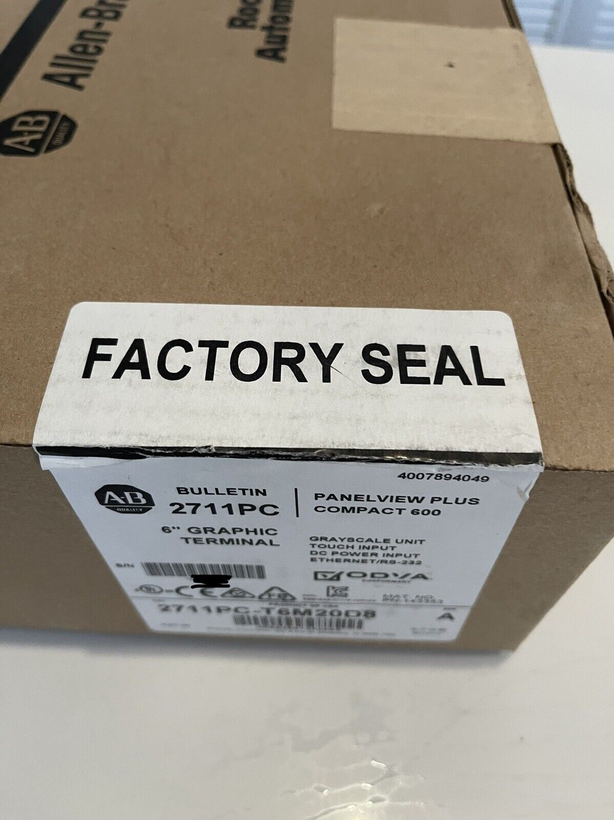 NEW Original 6" Graphic Terminal 2711PC-T6M20D8 Touch Panel US - GRAPHIC TERMINAL