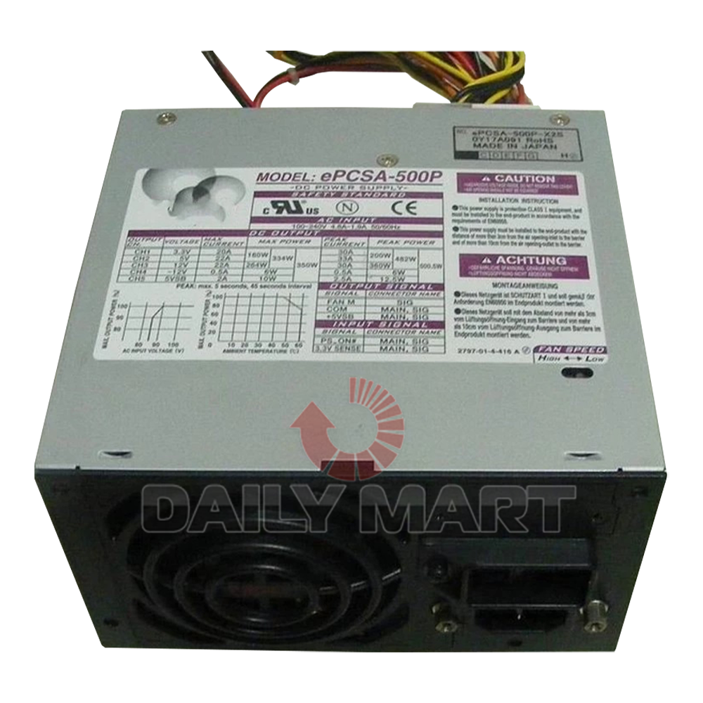 new & tested NIPRON ePCSA-500P ePCSA-500P-X2S Power Supply - NIPRON