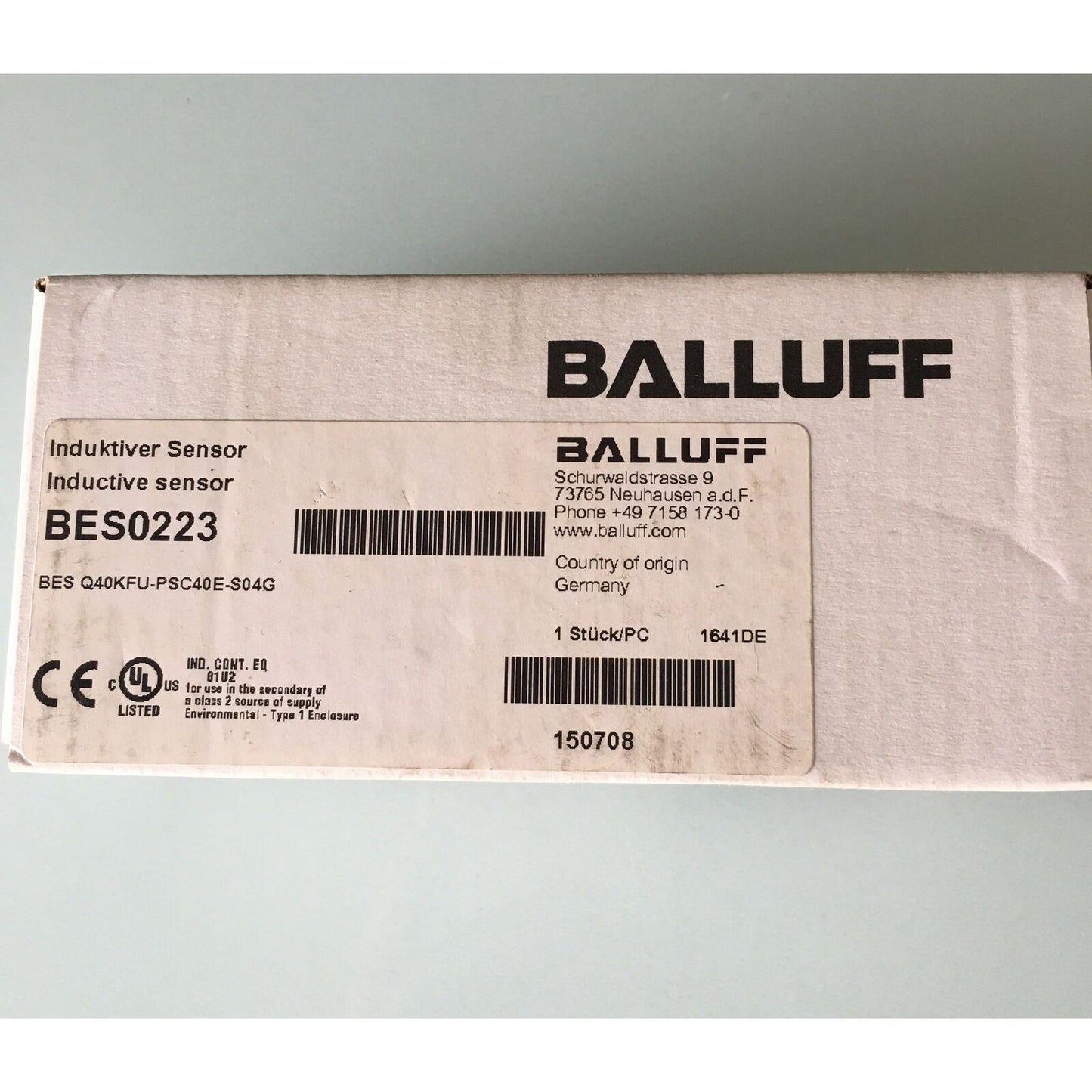 Balluff BES Q40KFU-PSC40E-S04G Proximity Sensor - BALLUFF