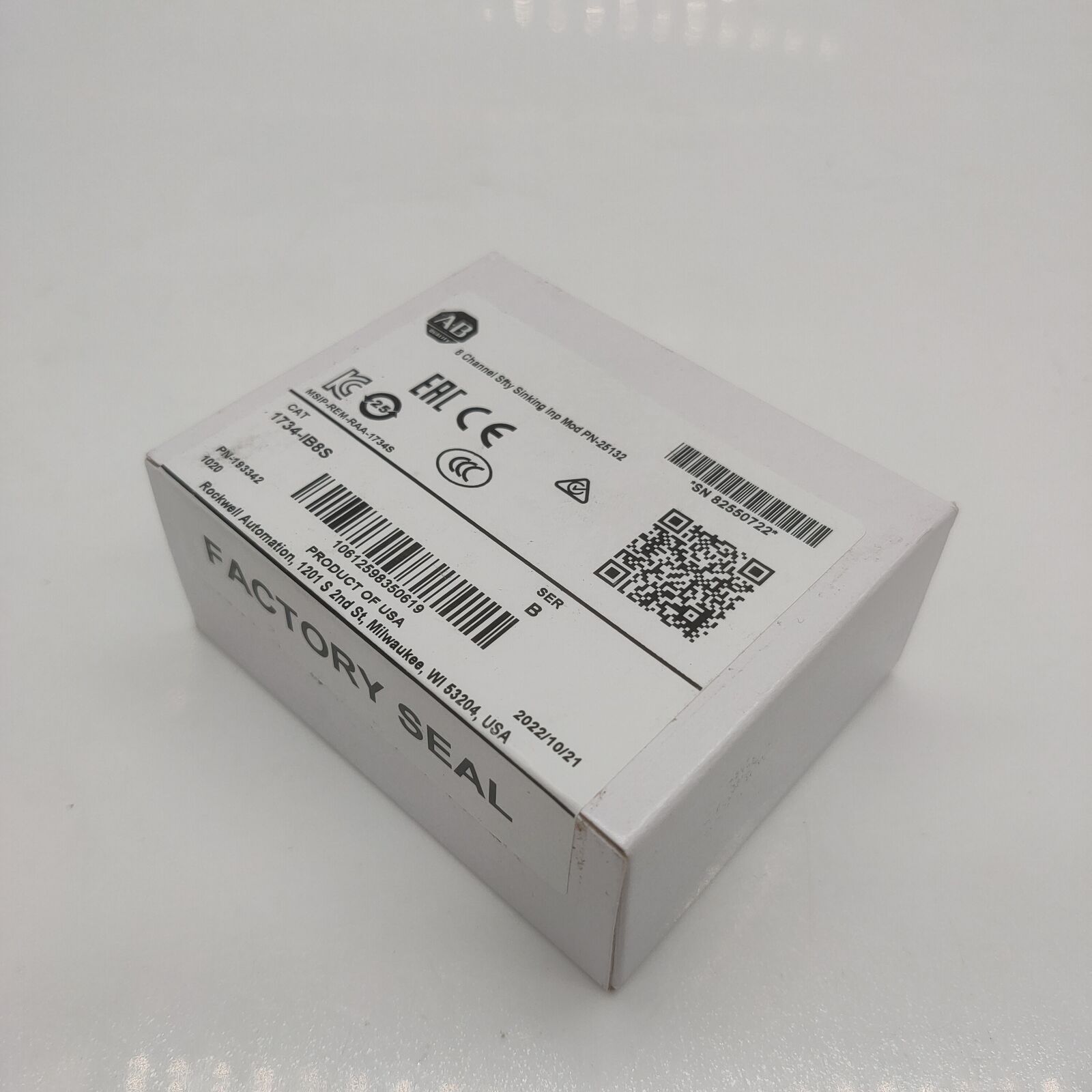 Allen-Bradley AB 1734-IB8S Ser B 8 Channel Sfty Sinking Input Module - ALLEN-BRADLEY